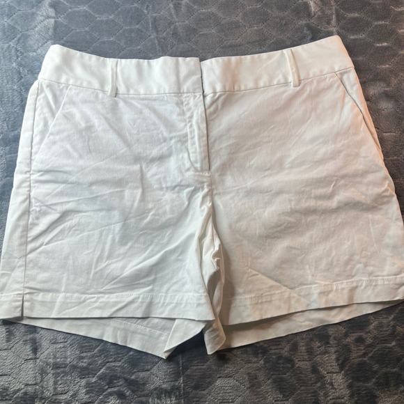 LOFT Pants - LOFT The Riviera Short White Cotton Stretch Chino Shorts Womens Size 12 495530